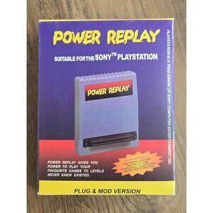 Sony PlayStation Power Replay Plug & Mod Version Cheat Cartridge PS1- READ DESCR